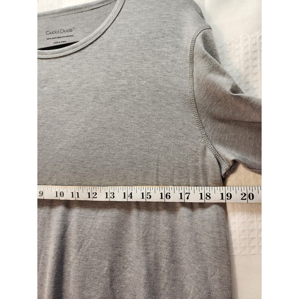 Cuddl Duds Shirt Mens Small Gray Tshirt Short Sleeve Super Stretch Athletic - Picture 4 of 6